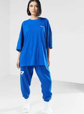 Oversized Space Printed Joggers