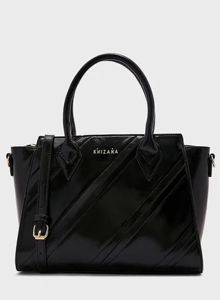 Tonal Line Detail Tote Bag