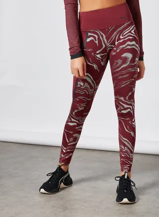Brave Shine Training Tights Burgundy/SIlver 