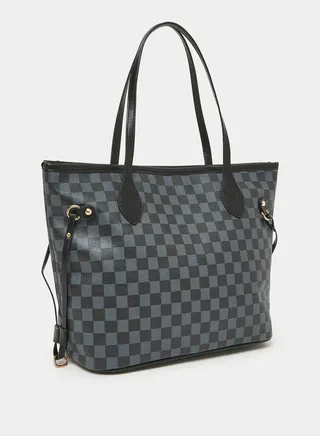 Monogram Print Tote Bag