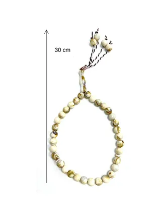Tasbih Prayer Beads Allah & Muhammad Islamic Prayer Rosary Muslim Islam Misbaha Tasbeeh Sibha 99 &33 Prayer Beads Necklace (11mm 33 beads) 