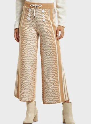 Printed High Waist Pants 