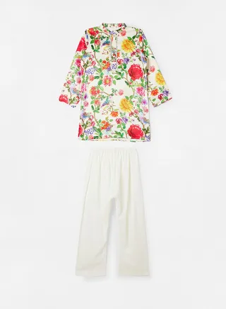 Kids Floral Kurta Set 