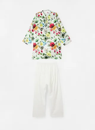 Kids Floral Kurta Set 