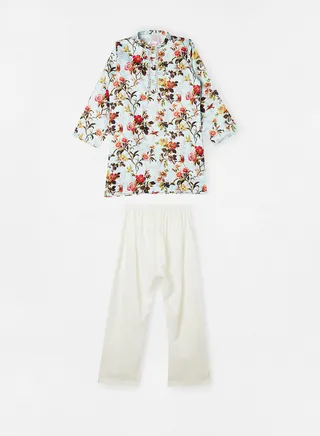 Kids Floral Kurta Set 