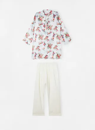 Baby/Kids Indori Floral Kurta Set 