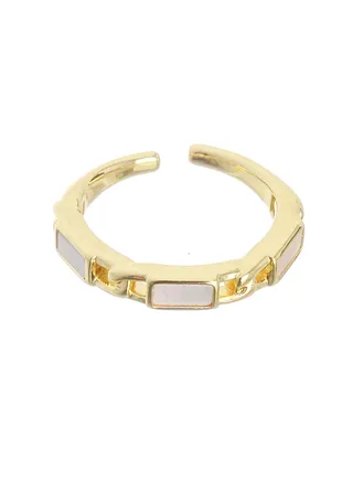 Ceramic Gold Ring Free Size 