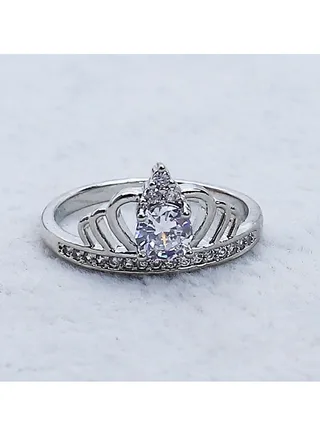 Soiree Zircon Ring Of Fluffy Women's Accessories-Silver 