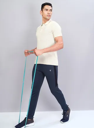 Panelled Slim Fit Trackpant with Pockets