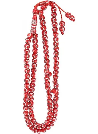 99 Resin Bronzing Printed Carved Prayer Meditation Rosary Bracelet 