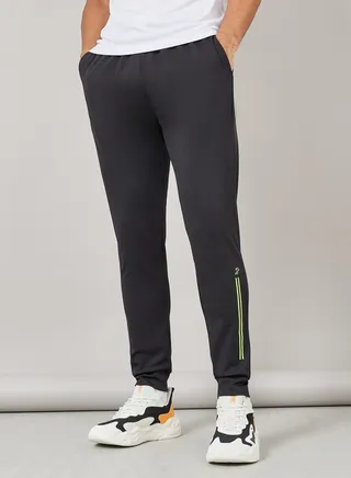 Side Contrast Striped and Logo Detail Training Trackpants