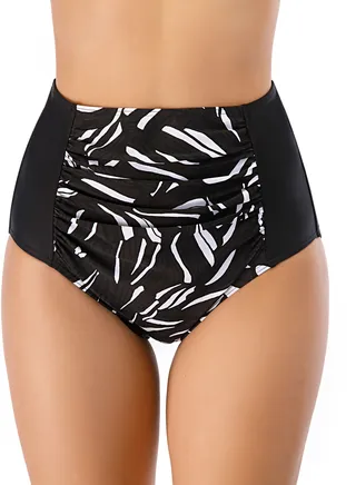 Beach Pants Woman Pleated Tight Fashion Swim Trunks Hip Wrap Abdominal High Waist Swim Briefs Woman 