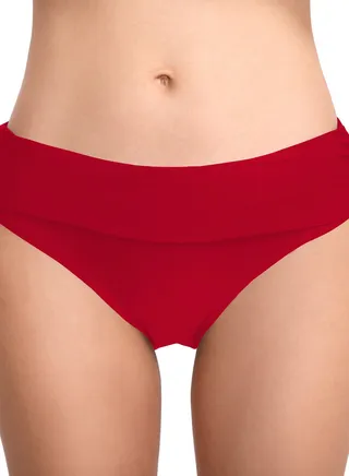 Stretch Hip Lift Pleated Swimming Trunks Solid Color Women's Swimming Briefs Beach Swimming Trunks 