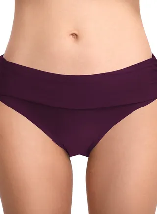 Stretch Hip Lift Pleated Swimming Trunks Solid Color Women's Swimming Briefs Beach Swimming Trunks 