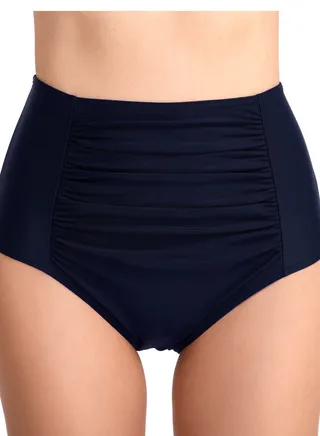 Beach Pants Woman Pleated Tight Fashion Swim Trunks Hip Wrap Abdominal High Waist Swim Short Woman 