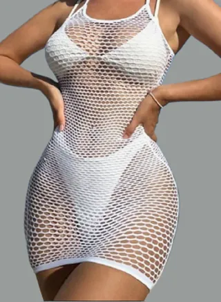 WOMEN'S MESH MINI DRESS 