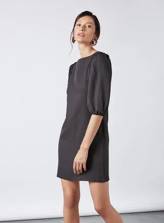 Solid Mini Dress Black 
