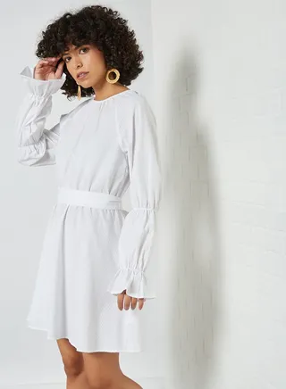 Open Back Dress White 