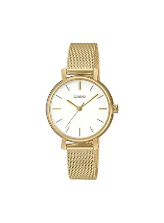 Casio Women's Gold Watch With Gold Bangle Set - LTP-2024VMG-7CDR 
