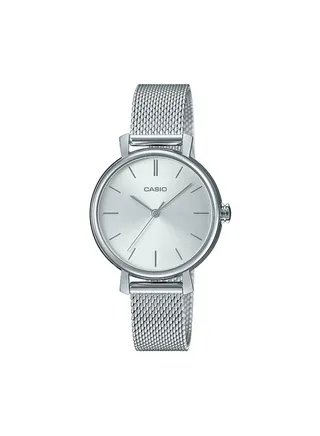 Women's Watch With Silver Bangle Set - LTP-2024VM-7CDR 