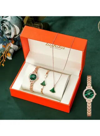 Women Watches Sets with Necklace and Bracelet 