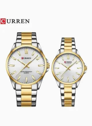 Curren 9090 Fashion Lovers Couple Wristwatch Stainless Strap Japanese Quartz Movement Waterproof Appointment Watches 