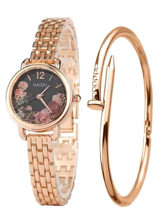 women 2-Piece Stainless Steel Analog Watch And Bangle Set 8230 