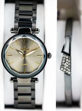 Sveston Womens Stainless Steel Set Watch SV 19026 