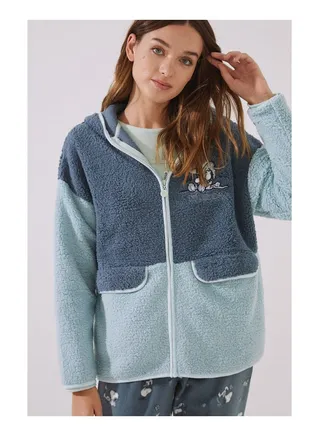Snoopy hooded midi dressing gown 