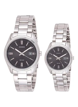 Water Resistant Analog Couple Watch Set MTP/LTP-1302D-1A1V 