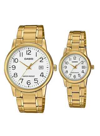 Casio Unisex Stainless Steel Gold Band Analog Watch MTP/LTP-V002G-7B2 