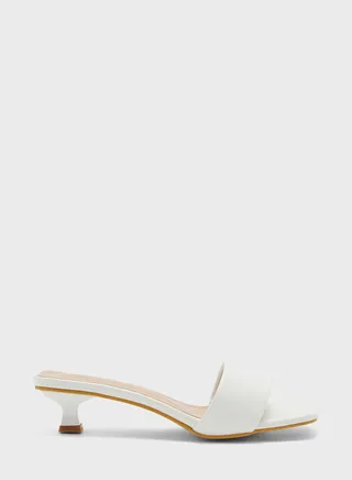 One Strap Low Heel Sandal