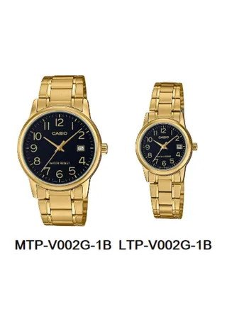 Casio Unisex Stainless Steel Gold Band Analog Watch MTP/LTP-V002G-1BUDF 