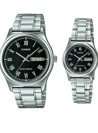 Casio Stainless Steel Day And Date Display Analog Couple Watch MTP/LTP-V006D-1BUDF 
