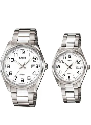 Casio Stainless Steel Band Analog Couple Watch MTP/LTP-1302D-7B 