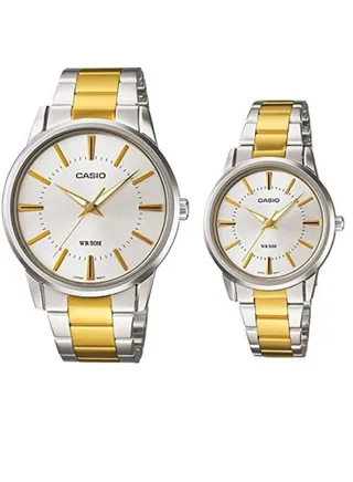 Casio Stainless Steel Two Tone Colour His and Her Watch MTP/LTP-1303SG-7AVDF 