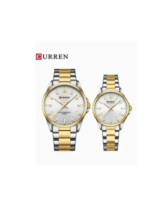 Curren 9090 Fashion Lovers Couple Wristwatch Stainless Strap Japanese Quartz Movement Waterproof Appointment Watches 