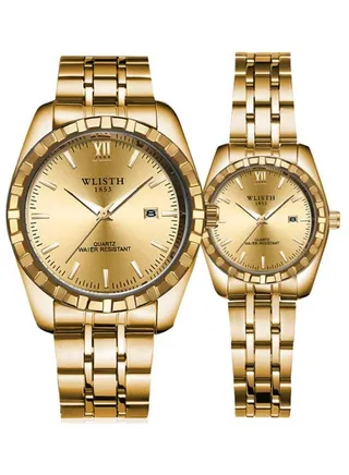 2-Piece Stainless Steel Analog Watch Set 8416 