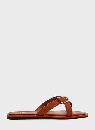 Crossover Strap Flat Sandals