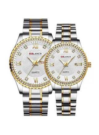 Casual Date Display Quartz Analog Couple Watch NNSB03708686 