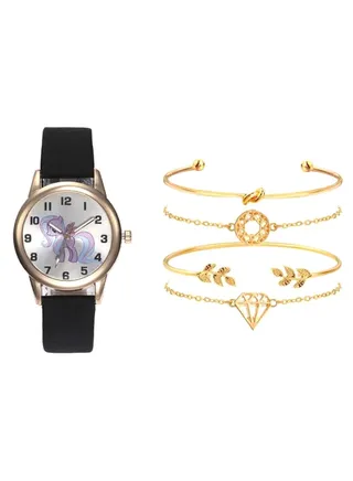 women Analog Watch And Bracelet Set 