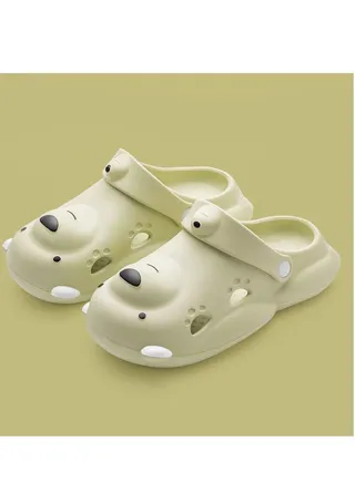 Cute bear slippers Heavy soled deodorant non-slip slippers 