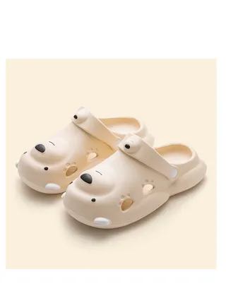 Cute bear slippers Heavy soled deodorant non-slip slippers 