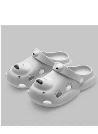 Cute bear slippers Heavy soled deodorant non-slip slippers 