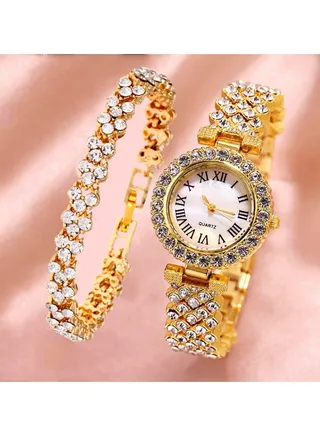 Fashion Diamonds Ladies Watch Quartz Bracelet Wristwatch 