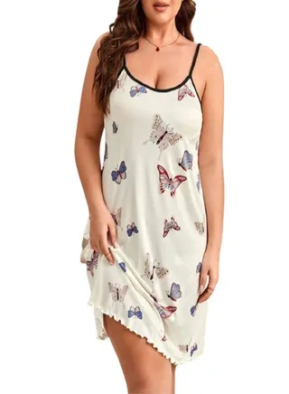 Women's home nightgown - special size white color 