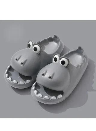 Cute Crocodile Slippers Deodorant Non-Slip Platform Slippers 