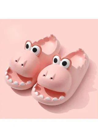 Cute Crocodile Slippers Deodorant Non-Slip Platform Slippers 