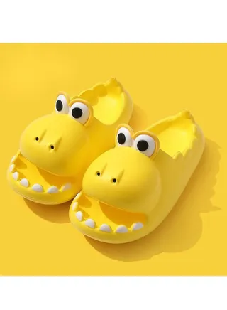 Cute Crocodile Slippers Deodorant Non-Slip Platform Slippers 