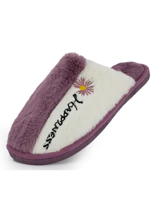 Lucky Kids Mens Womens Luxurious Cozy Slip On Scuff Slippers With Velvet & Anti Skid Non-Slip Rubber Sole For Little/Big Kid 